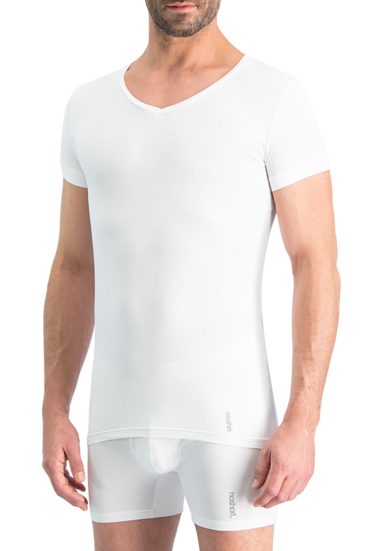 NOSHIRT performance - regular V - wit
